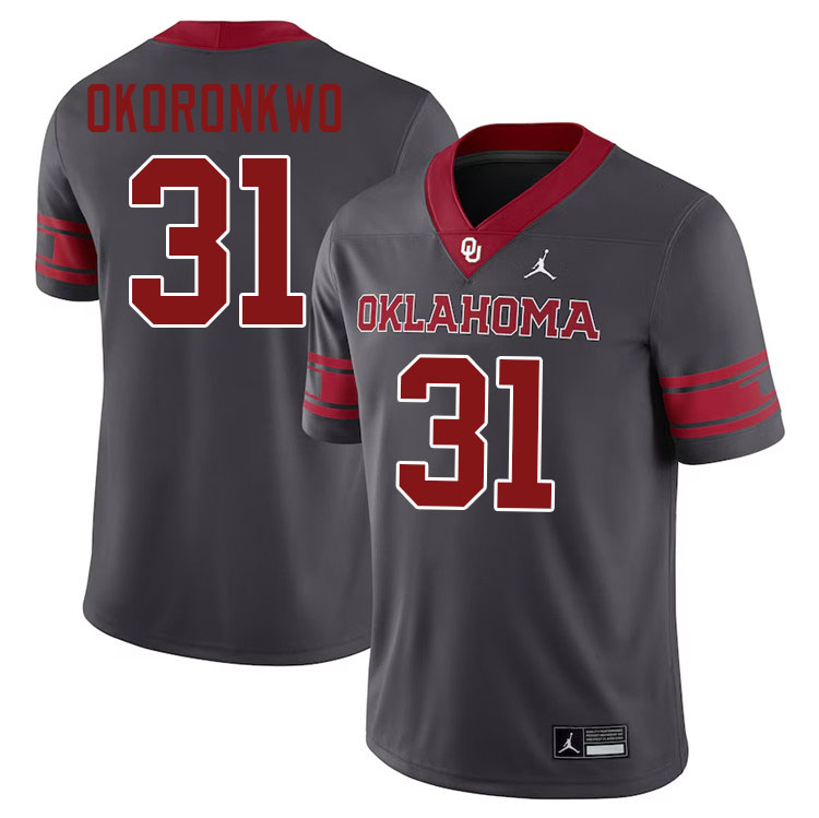 Ogbo Okoronkwo Oklahoma Sooners Jersey,Oklahoma Sooners Football Uniforms,Jersey-Anthracite